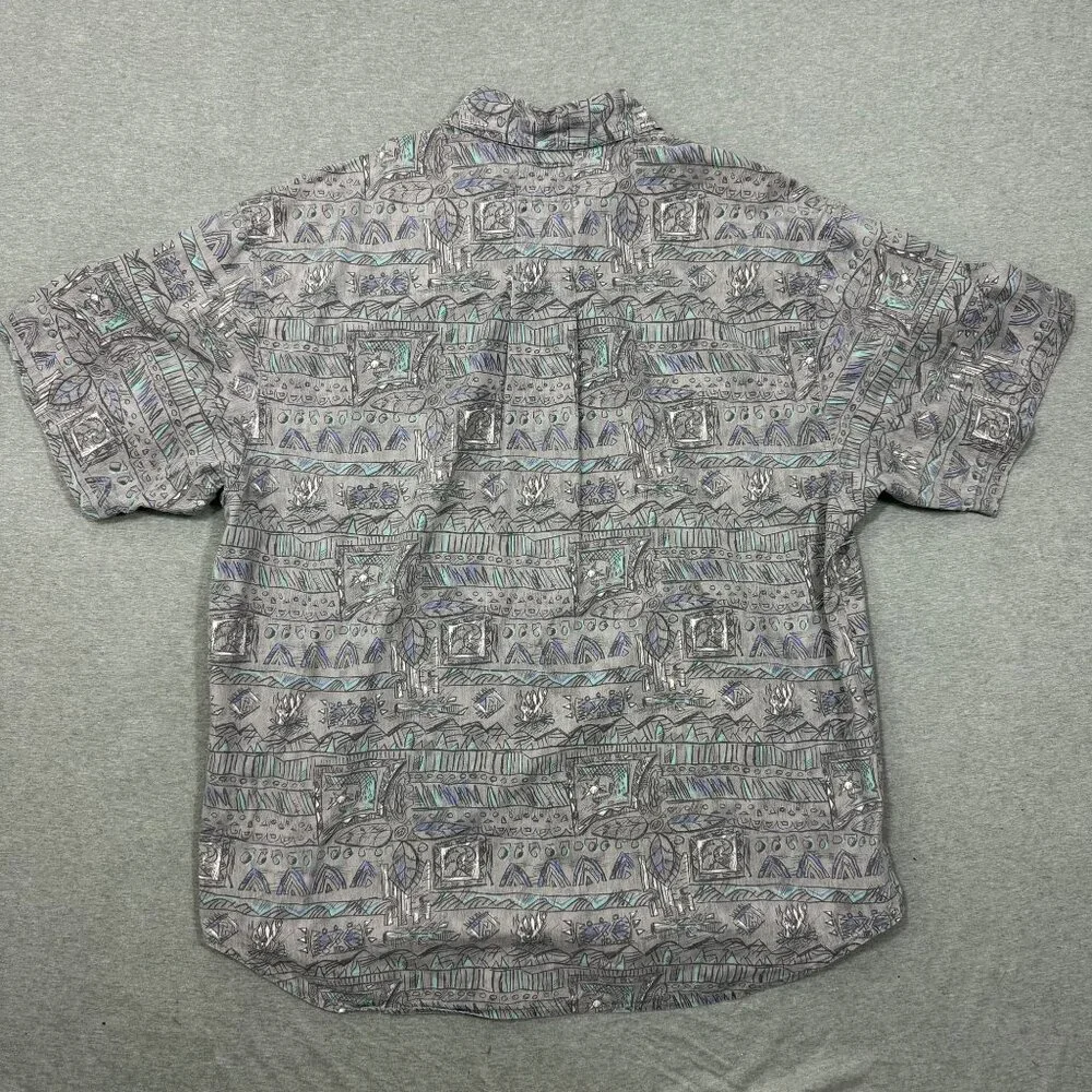 GOTCHA Hawaiian Tribal Shirt Men's‎ Large 80s